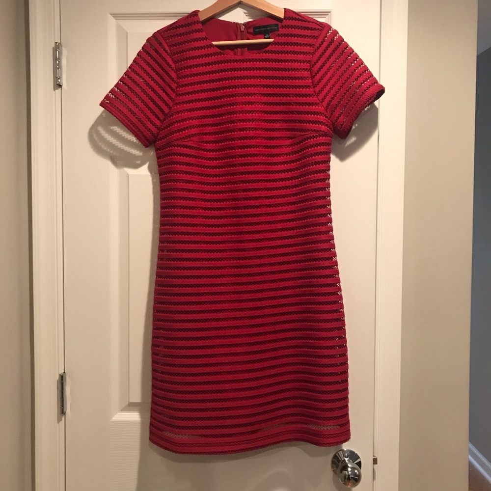 Red shift dress